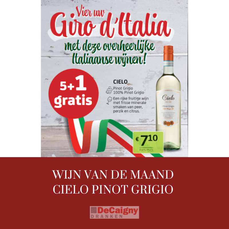 Wijn Van De Maand Cielo Pinot Grigio Decaigny Dranken