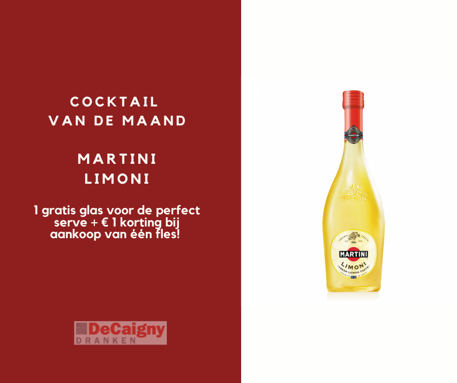 Cocktail Van De Maand Martini Limoni Decaigny Dranken 